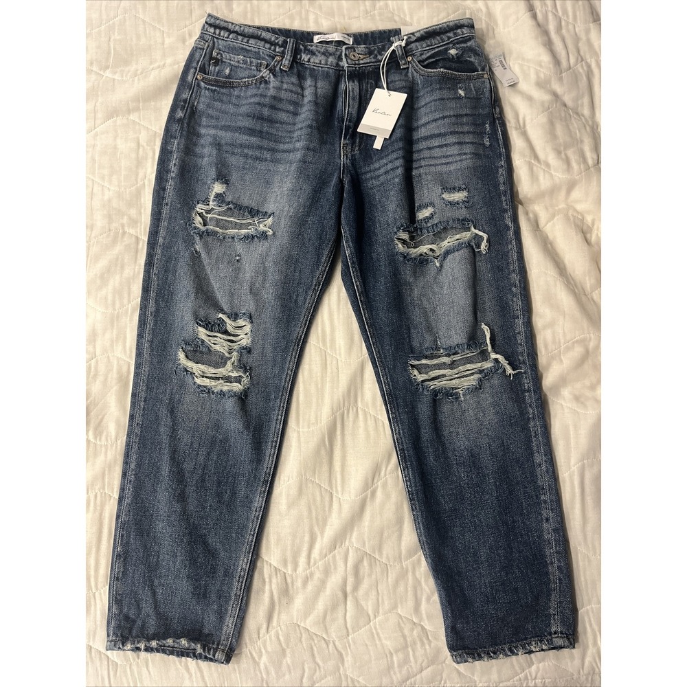 Kancan‎ High Rise Mom Jeans 31x28 Estilo - Cut 45076